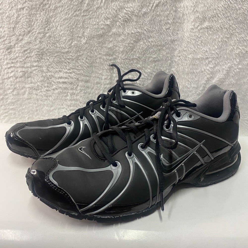 Nike Air Max 316125-010 Men's 11.5 Running Shoes Black Silver Athletic Sneakers